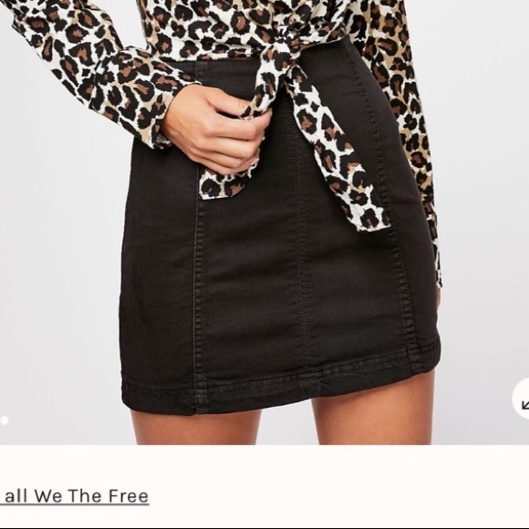 Free People Dresses & Skirts - Free People black modern femme denim skirt